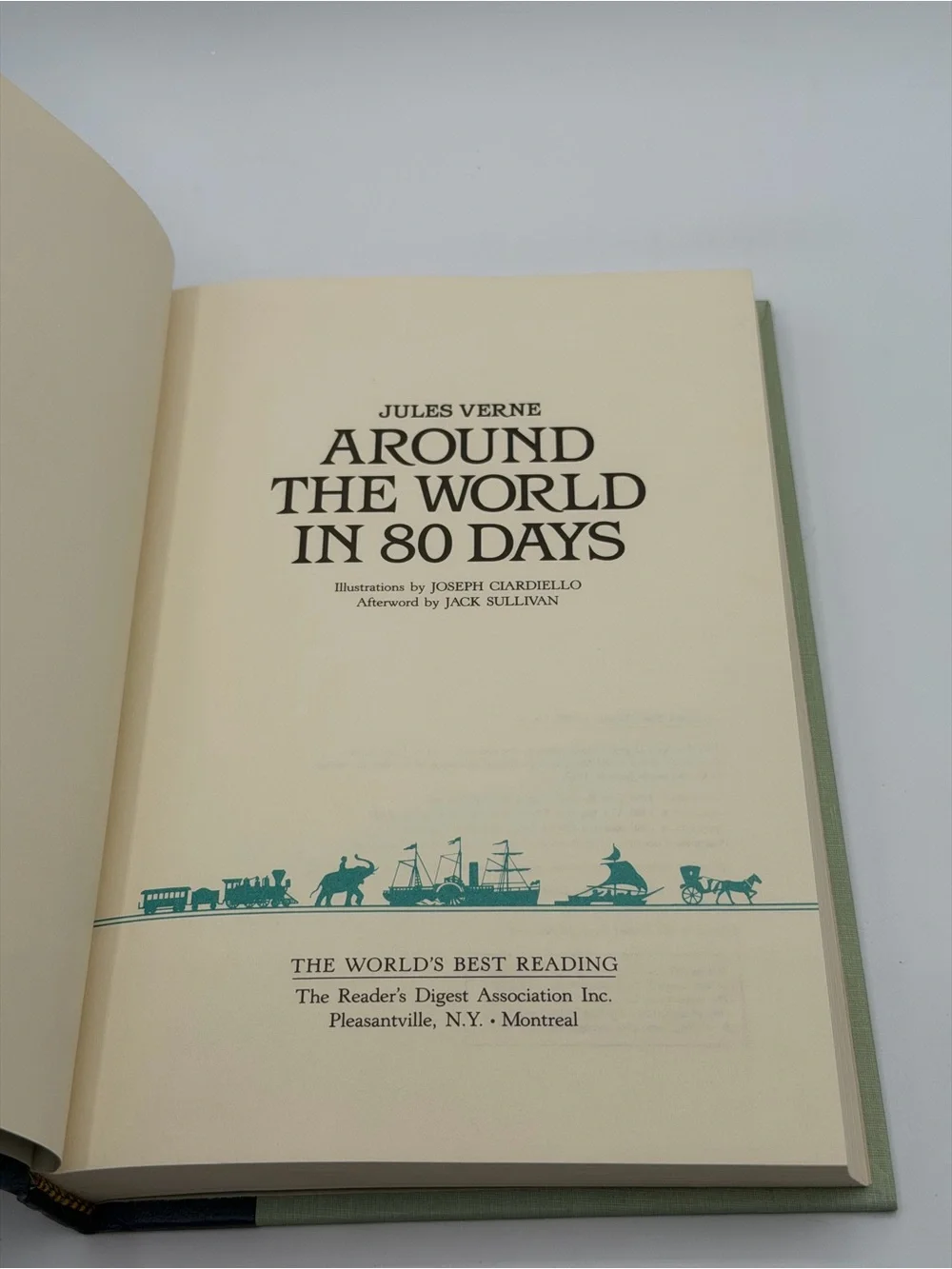 Around The World In 80 Days by Jules Verne Hardcover Book 1988 Reader's Digest